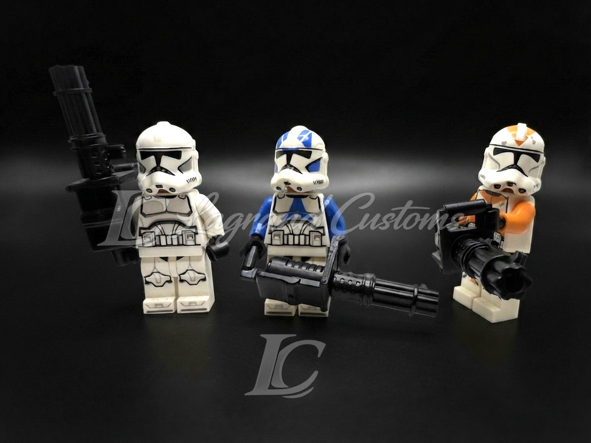 Custom LEGO Star Wars Minigun Blaster x10 Lot/pack for  Clone Minifigures
