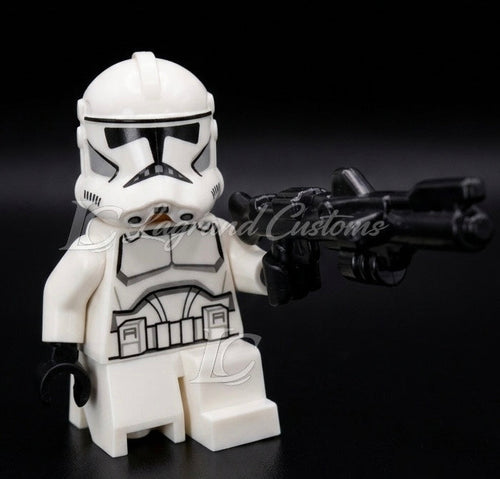 Custom LEGO Compatible Bent/Kneeling Minifigure Legs White For Action Shots