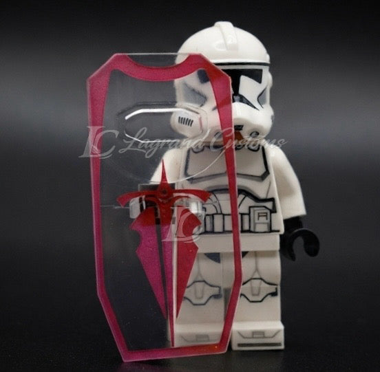 Lego Star Wars Clone Troopers Coruscant gaurd Riot Sheilds Red